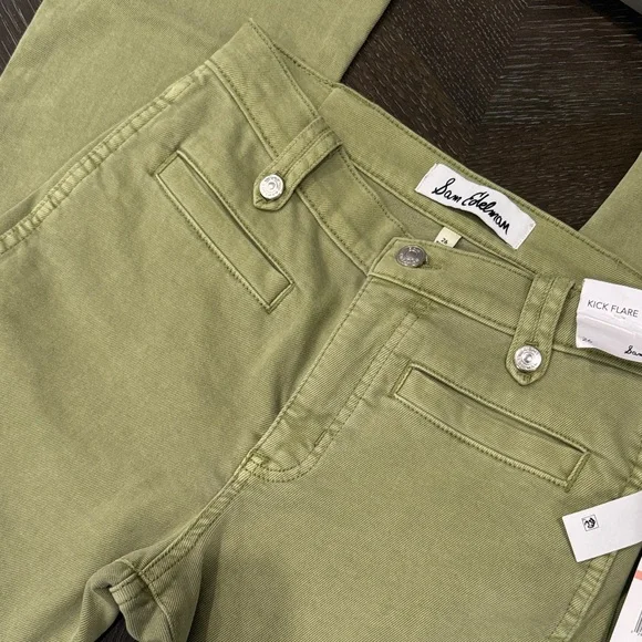 Sam Edelman Sage Green kick flare Jeans size 26 - Picture 3 of 16